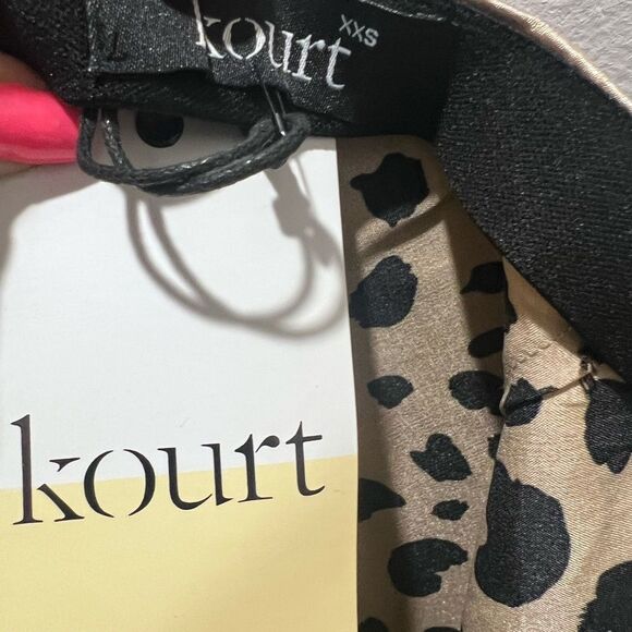 NWT Kourt midi Animal Print Tan and Black Skirt size xxs womens - Picture 6 of 16